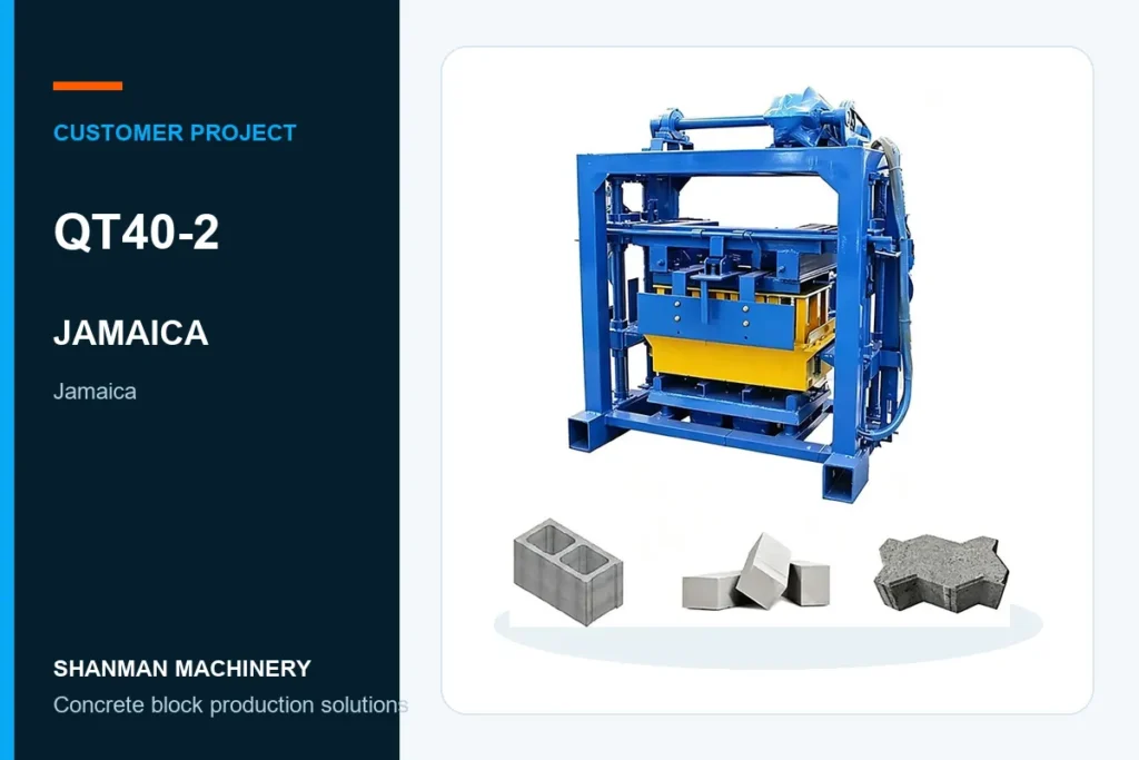 QT40-2 concrete block machine project in Jamaica