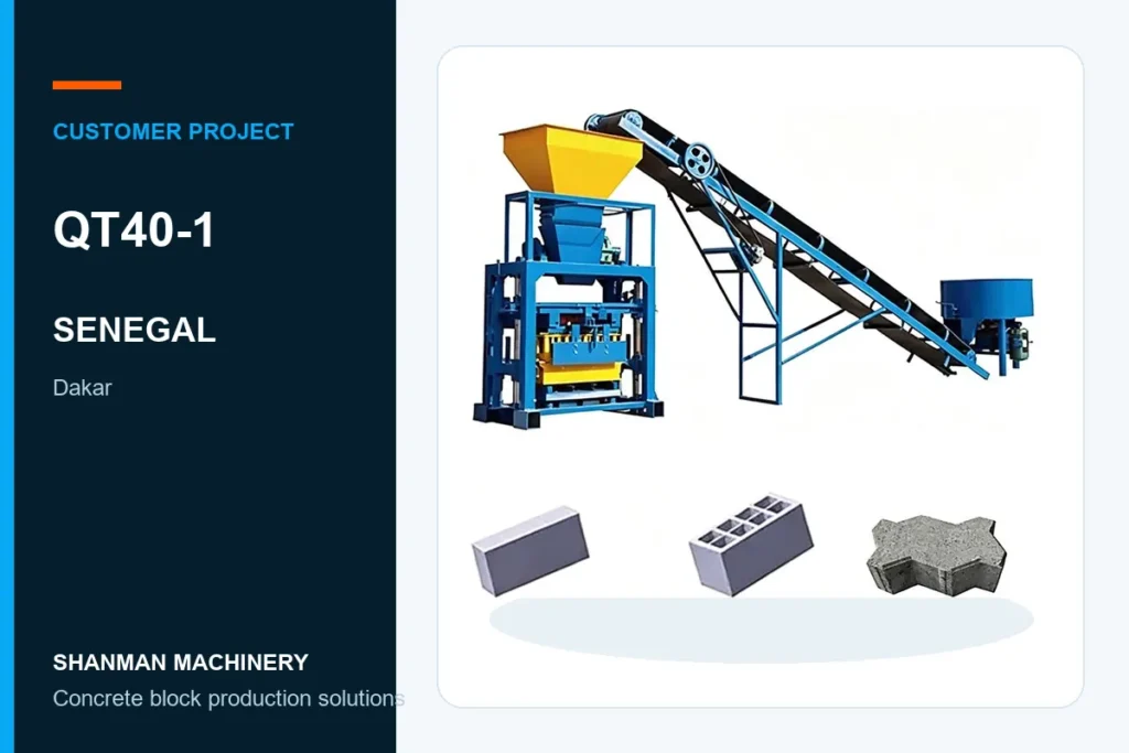 QT40-1 concrete block machine project in Senegal