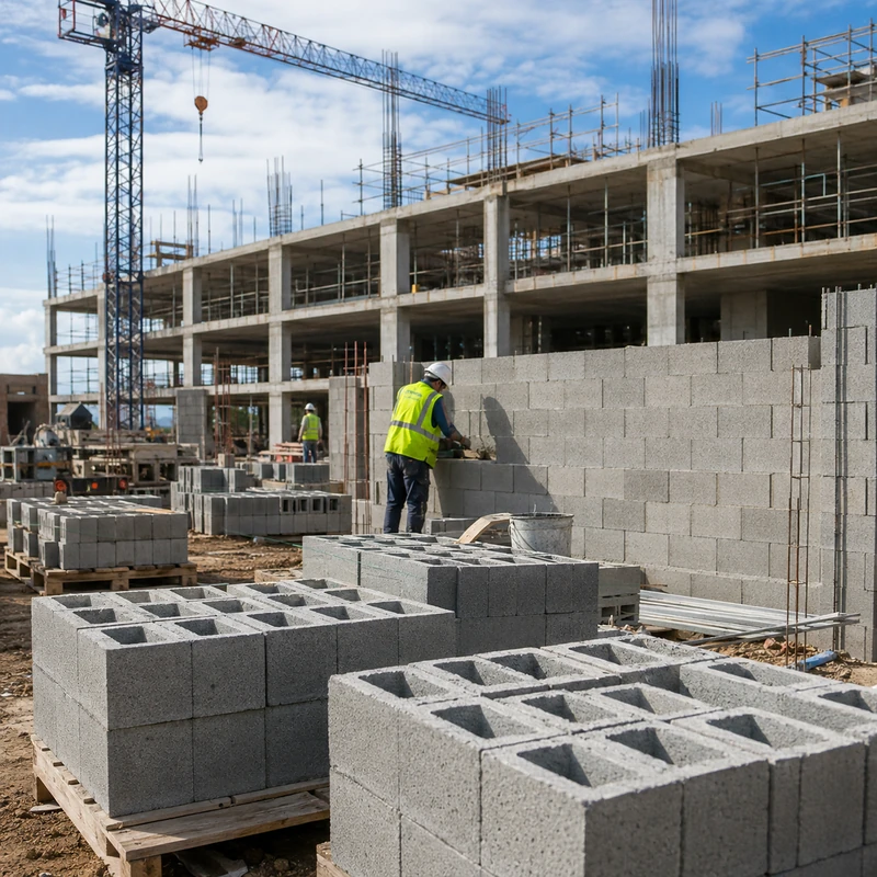 Construction Engineering concrete block solution detail