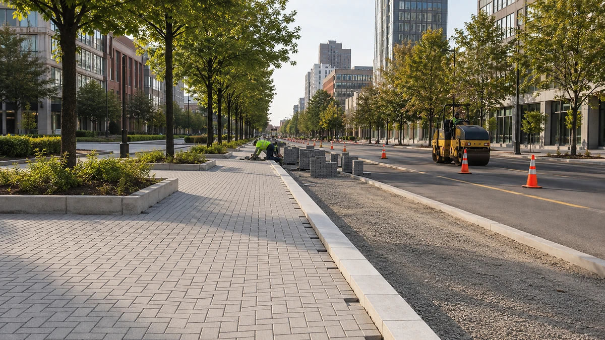 Municipal Roads concrete block application
