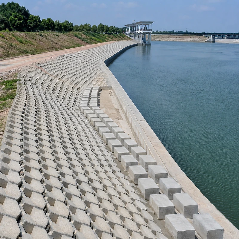 Water Conservancy Projects concrete block solution detail